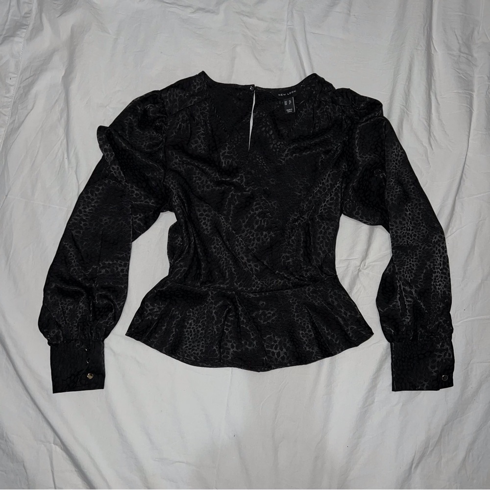 Silk cheetah print blouse